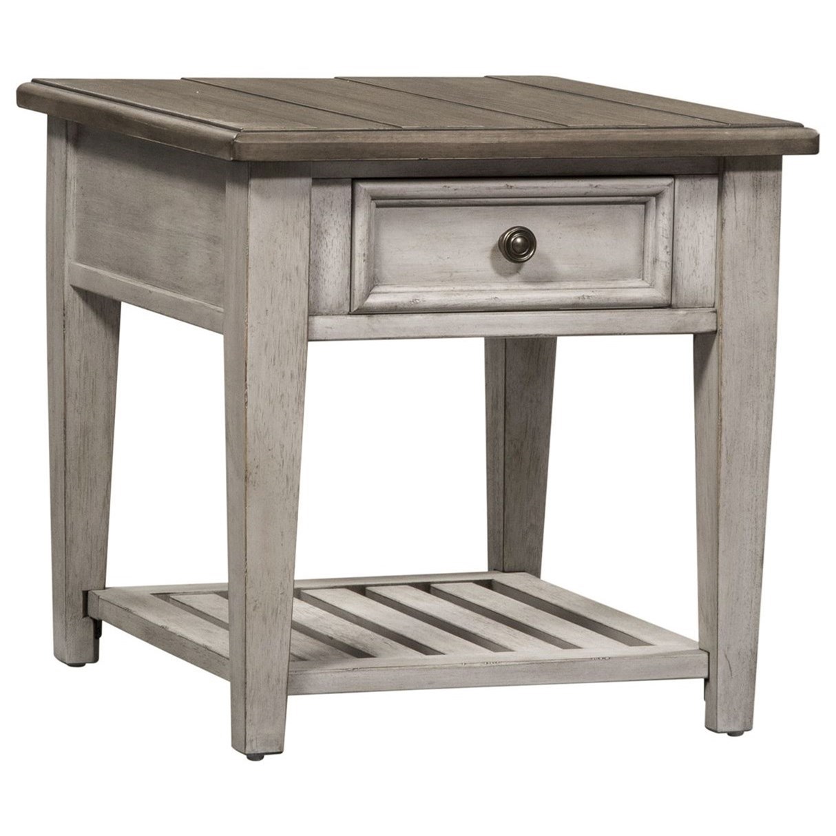 Liberty Furniture Heartland Transitional Drawer End Table Darvin